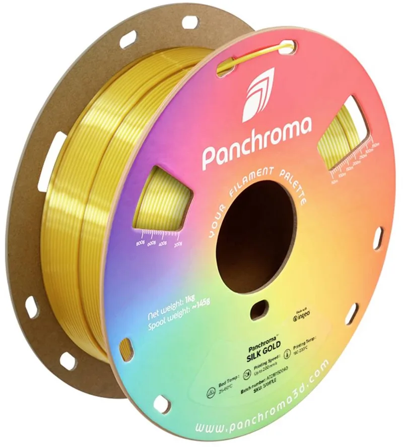 CA03006 Panchroma™ Silk Filament PLA kunststof Zijdeglans 1.75 mm 1000 g Goud 1 stuk(s) van Polymaker in Kleurloos – productfoto
