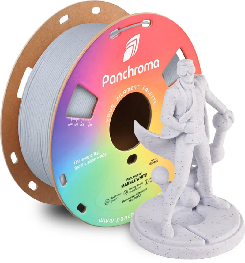 CA04005 Panchroma™ Marble Filament PLA kunststof Marmerachtig uiterlijk, Meerkleurig 1.75 mm 1000 g Marmer, W van Polymaker in Kleurloos – productfoto 1 van 2