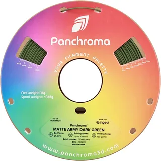 CA04010 Panchroma™ Matte PolyTerra Filament PLA kunststof Mat, Gering kunststofgehalte 1.75 mm 1000 g Army Dark Green von Polymaker in Kleurloos – Produktfoto 1 von 2