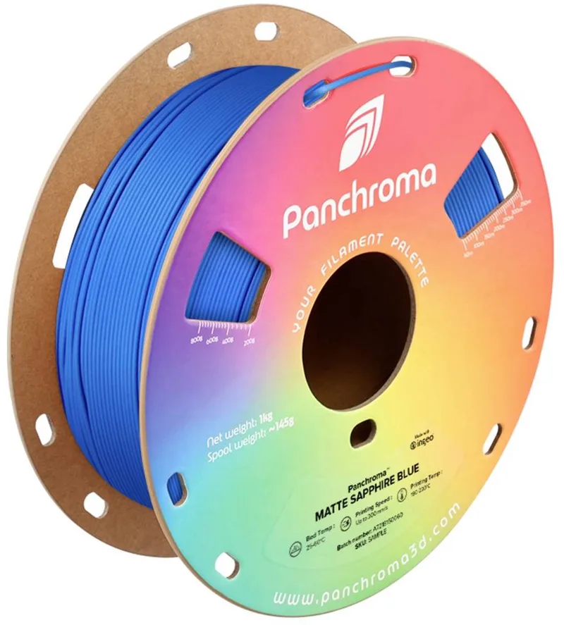 CA04038 Panchroma™ Matte Filament PLA kunststof Mat, Gering kunststofgehalte 1.75 mm 1000 g Sapphire Blue, Bl van Polymaker in Kleurloos – productfoto
