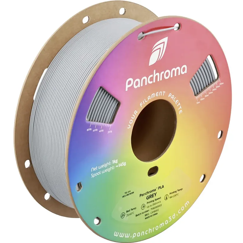 CA19002 Panchroma Filament PLA kunststof Highspeed filament 1.75 mm 1000 g Grijs 1 stuk(s) by Polymaker – product photo