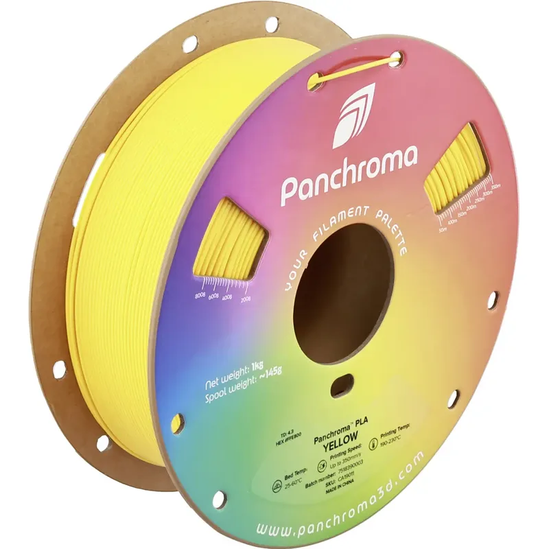 CA19011 Panchroma Filament PLA kunststof Highspeed filament 1.75 mm 1000 g Yellow, Geel 1 stuk(s) by Polymaker – product photo