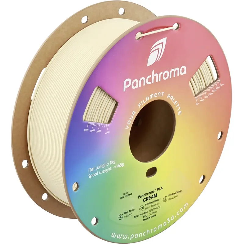 CA19021 Panchroma Filament PLA kunststof Highspeed filament 1.75 mm 1000 g Cream, Crème 1 stuk(s) van Polymaker – productfoto