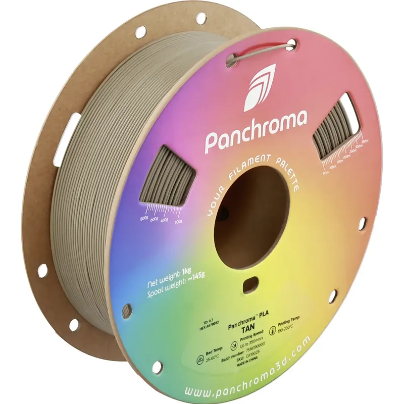 CA19025 Panchroma Filament PLA kunststof Highspeed filament 1.75 mm 1000 g Tan, Bruin 1 stuk(s) by Polymaker – product photo