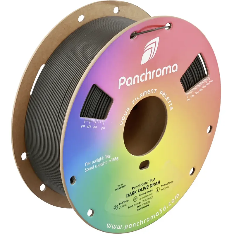 CA19026 Panchroma Filament PLA kunststof Highspeed filament 1.75 mm 1000 g Dark Olive Drab, Groen 1 stuk(s) by Polymaker – product photo