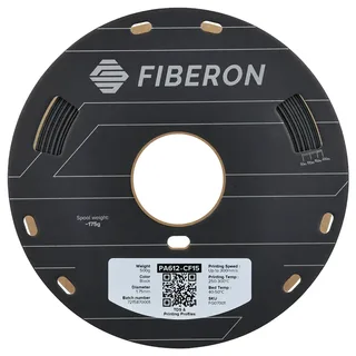 FG07001 Fiberon™ PA612-CF15 Filament PA612-CF Koolstofvezelversterkt 1.75 mm 500 g Zwart 1 stuk(s) van Polymaker in Kleurloos – productfoto 2 van 2