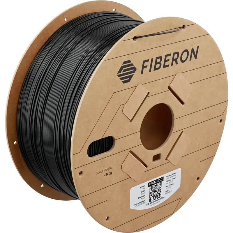 FG08002 Fiberon Filament PA612-ESD ESD-veilig, Warmtebestendig 1.75 mm 3000 g Zwart 1 stuk(s) by Polymaker – product photo