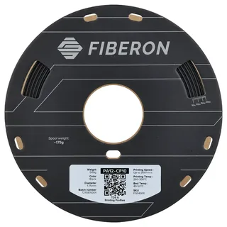 Fiberon™ Pa12-cf10 1.75 Mm 0.5kg Filament Zilver van Polymaker in Zwart – productfoto 2 van 2