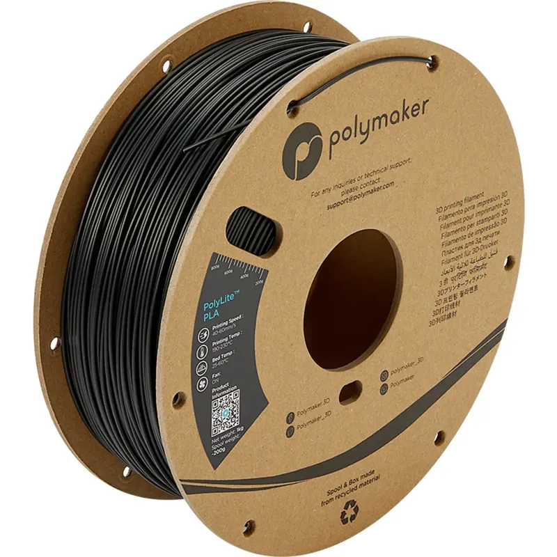PA02001 PolyLite Filament PLA kunststof 1.75 mm 1000 g Zwart PolyLite™ PLA 1 stuk(s) by Polymaker – product photo