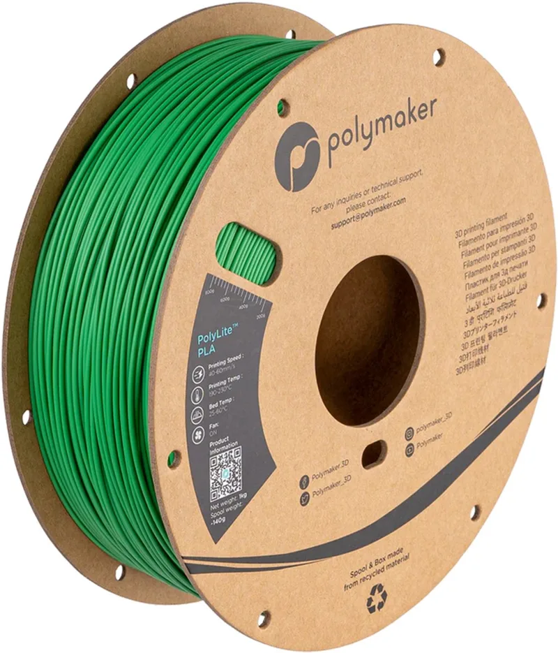PA02006 PolyLite Filament PLA kunststof 1.75 mm 1000 g Groen 1 stuk(s) de Polymaker en Kleurloos – photo produit