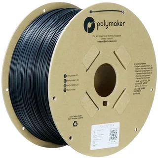 PA02037 Polymaker PolyLite PLA Filament True Black 1.75 mm / 3kg Filament PLA kunststof Hoge stijfheid, Hoge von Polymaker in Kleurloos – Produktfoto 1 von 2