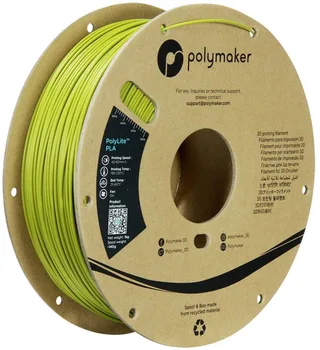 PA02058 Polymaker PolyLite PLA Filament Olive Green 1.75 mm / 1kg Filament PLA kunststof Hoge stijfheid, Hoge de Polymaker en Kleurloos – photo produit 1 sur 2