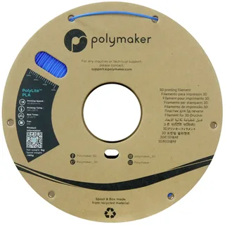 PA02064 Filament PLA kunststof Hoge stijfheid, Hoge treksterkte 1.75 mm 1000 g Azuurblauw PolyLite™ 1 stuk(s) von Polymaker in Kleurloos – Produktfoto 2 von 2