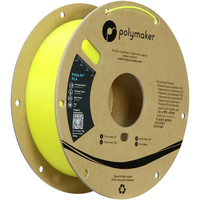 PA02093 Luminous Filament PLA nachleuchtend 1.75 mm 1000 g Leucht-Gelb PolyLite™ 1 St. von Polymaker – Produktfoto