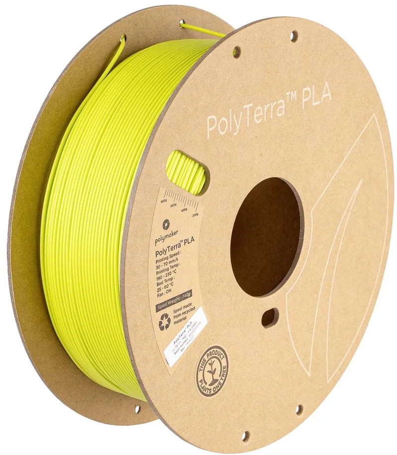 PA04027 Regular Filament PLA kunststof Gering kunststofgehalte, Mat 1.75 mm 1000 g Limoengroen PolyTerra™ 1 s van Polymaker in Kleurloos – productfoto