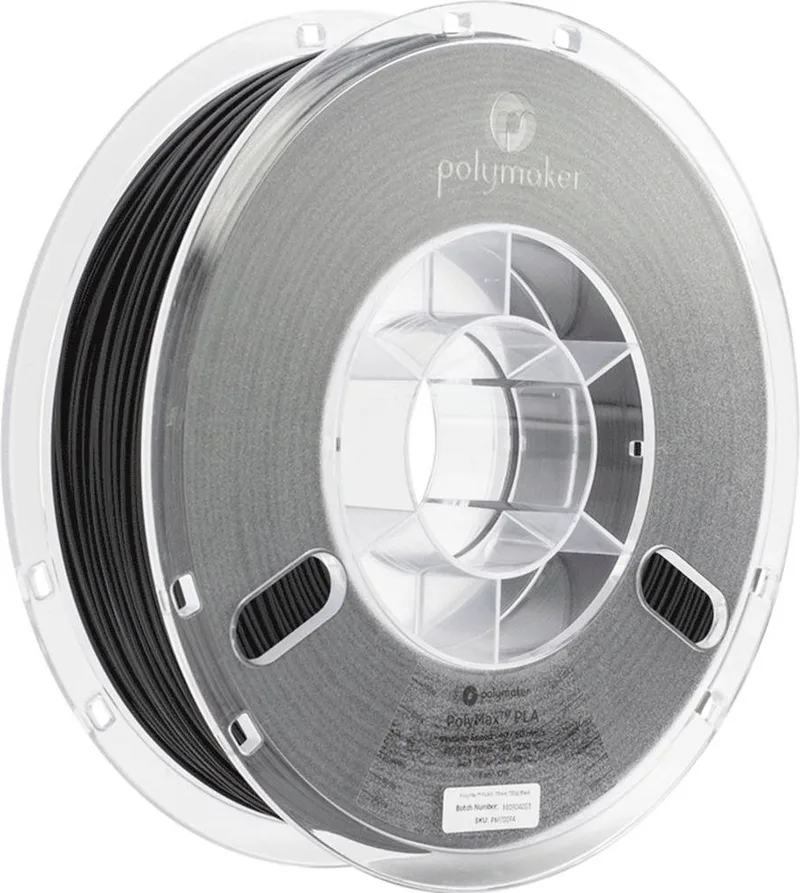 PA06001 PolyMAX Tough Filament Tough PLA Hoge stijfheid, Hoge treksterkte, Slagvast 1.75 mm 750 g Zwart 1 stu van Polymaker in Kleurloos – productfoto