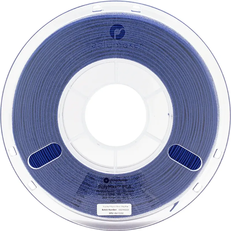 PA06005 PolyMAX Tough Filament PLA kunststof Hoge stijfheid, Hoge treksterkte, Slagvast 1.75 mm 750 g Blauw 1 van Polymaker in Kleurloos – productfoto 3 van 3