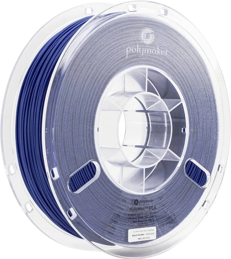 PA06005 PolyMAX Tough Filament PLA kunststof Hoge stijfheid, Hoge treksterkte, Slagvast 1.75 mm 750 g Blauw 1 van Polymaker in Kleurloos – productfoto 1 van 3