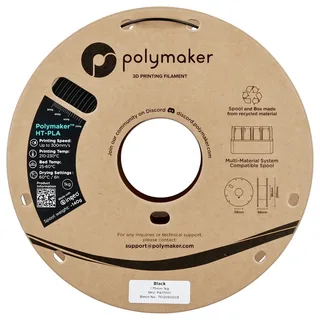 PA17001 HT-PLA Filament PLA kunststof, HT-PLA Warmtebestendig, Highspeed filament 1.75 mm 1000 Zwart, Black 1 by Polymaker in Kleurloos – product photo 2 of 2