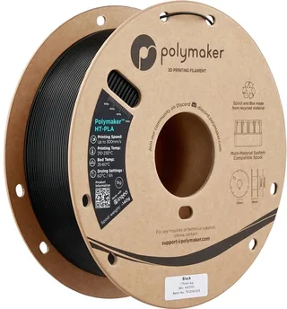 PA17001 HT-PLA Filament PLA kunststof, HT-PLA Warmtebestendig, Highspeed filament 1.75 mm 1000 Zwart, Black 1 by Polymaker in Kleurloos – product photo 1 of 2