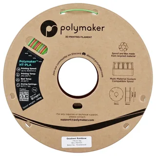 PA17011 HT-PLA Filament PLA kunststof, HT-PLA Warmtebestendig, Highspeed filament 1.75 mm 1000 g Gradient Rai van Polymaker in Kleurloos – productfoto 2 van 2