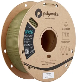 PA18005 HT-PLA-GF Filament HT-PLA-GF Warmtebestendig, Glasvezelversterkt, Mat, Highspeed filament 1.75 mm 100 by Polymaker in Kleurloos – product photo 1 of 2