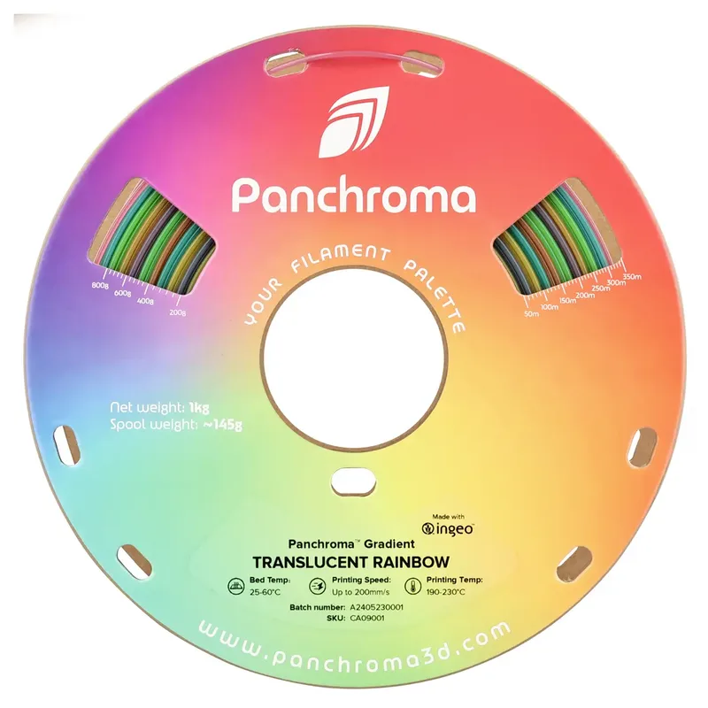 Panchroma Gradient Translucent PLA von Polymaker in Rainbow – Produktfoto 2 von 2