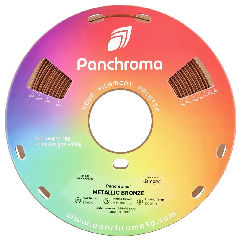 Panchroma Metallic Bronze PLA 3D filament 1,75mm 1kg van Polymaker in Metallic Brons – productfoto 2 van 2