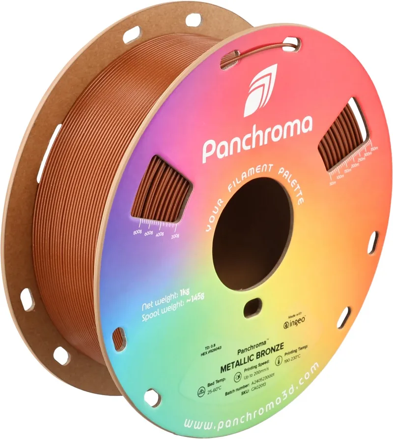 Panchroma Metallic Bronze PLA 3D filament 1,75mm 1kg van Polymaker in Metallic Brons – productfoto 1 van 2