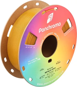 Panchroma Metallic GOLD PLA 3D filament 1,75mm 1kg van Polymaker in Goud – productfoto 1 van 2