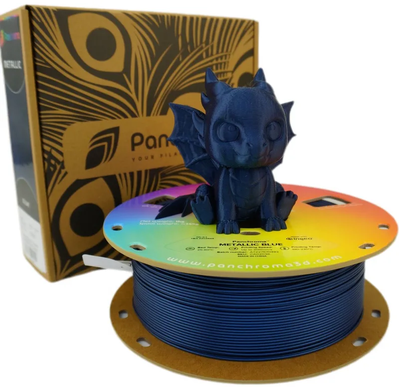 Panchroma PLA 3D filament 1,75mm 1kg van Polymaker in Metallic Blauw – productfoto 1 van 2