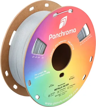 Panchroma PLA 3D filament 1,75mm 1kg van Polymaker in Metallic Zilver – productfoto 1 van 2