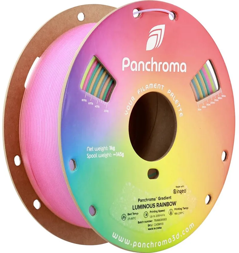 Panchroma Rainbow filament - PLA - 1KG - Liminous van Polymaker in Kleurloos – productfoto 1 van 2