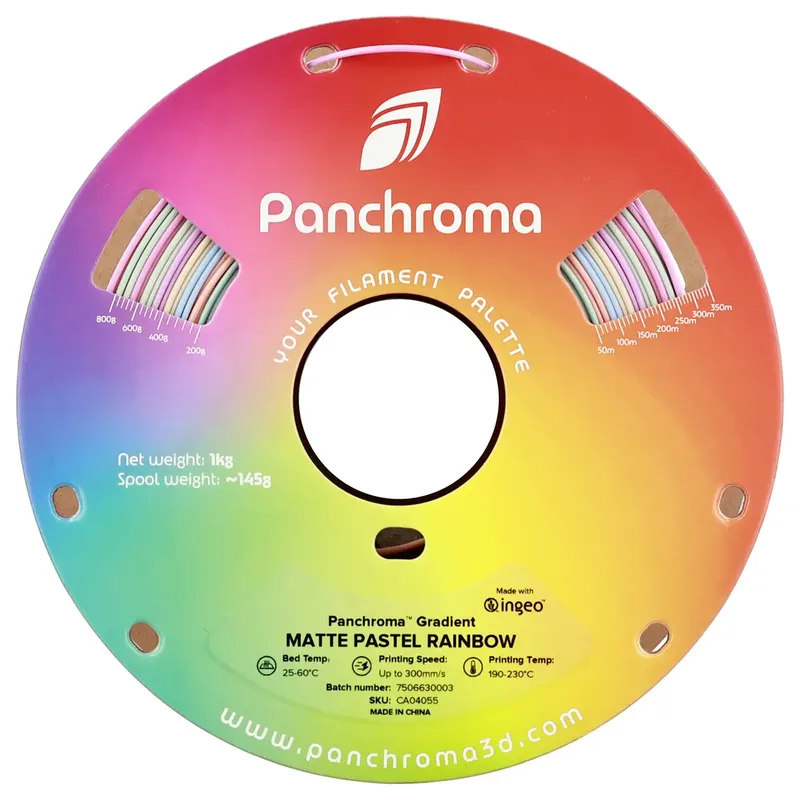 Panchroma Rainbow filament - PLA - 1KG van Polymaker in Matte Pastel – productfoto 2 van 2