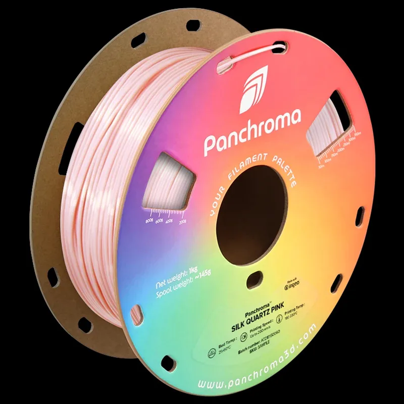 Panchroma Silk PLA 3D filament 1,75mm 1kg van Polymaker in Kwarts Roze – productfoto