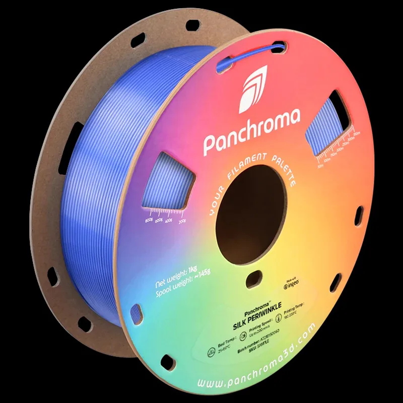Panchroma Silk PLA 3D filament 1,75mm 1kg van Polymaker in Perwinkle – productfoto