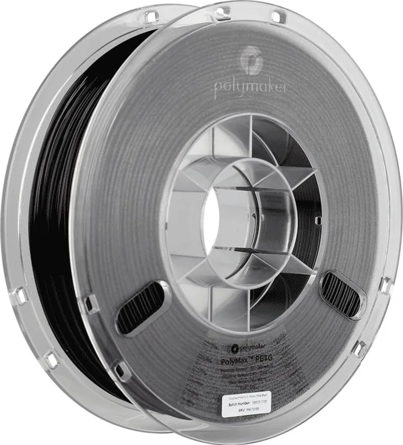 PB02001 PolyMAX Tough Filament PETG Hoge stijfheid, Hittebestendig, Slagvast 1.75 mm 750 g Zwart 1 stuk(s) van Polymaker in Kleurloos – productfoto