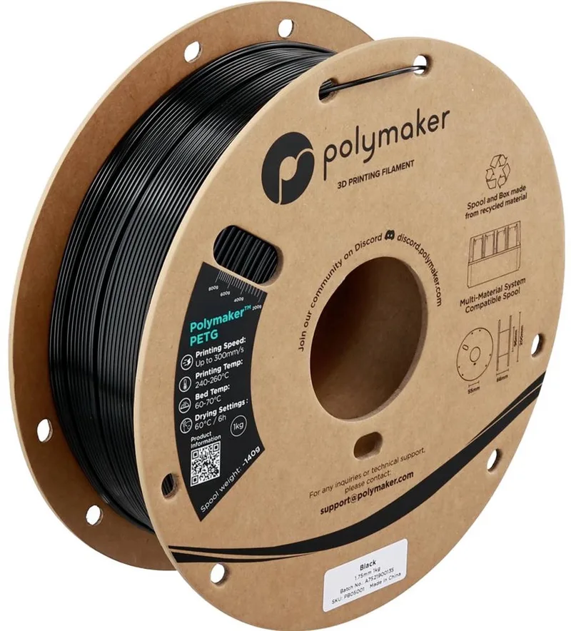 PB05001 Filament PETG Highspeed filament 1.75 mm 1000 g Black, Zwart 1 stuk(s) by Polymaker in Kleurloos – product photo