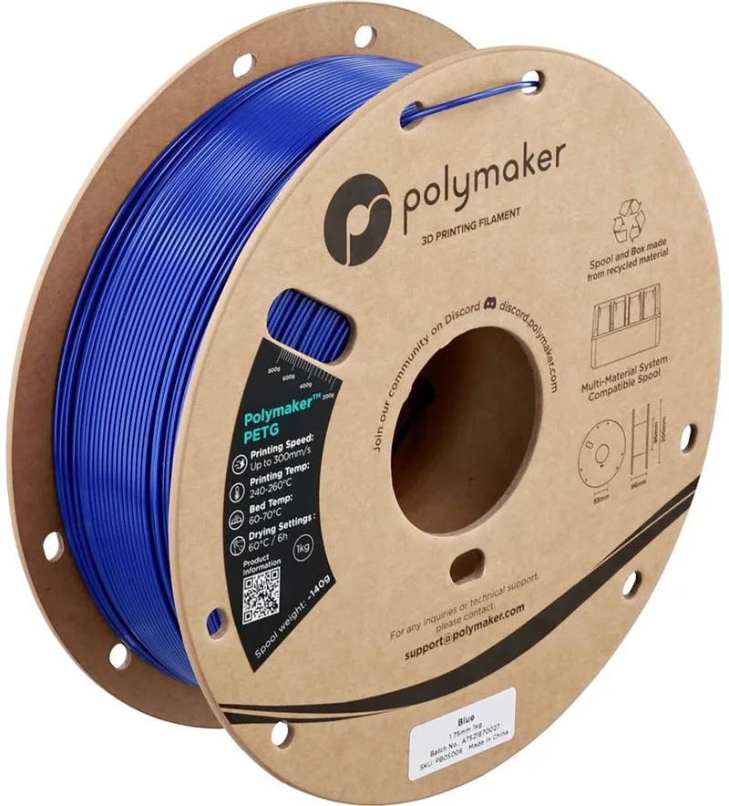 PB05006 Filament PETG Highspeed filament 1.75 mm 1000 g Blue, Blauw 1 stuk(s) de Polymaker en Kleurloos – photo produit