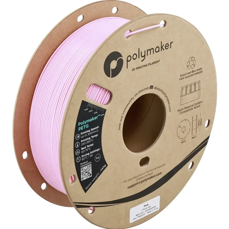 PB05018 PB05018 Filament PETG Highspeed filament 1.75 mm 1000 g Pink 1 stuk(s) by Polymaker – product photo