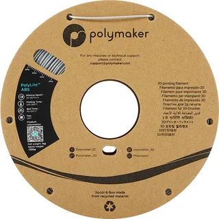 PE01003 PolyLite Filament ABS kunststof Geurarm 1.75 mm 1000 g Grijs 1 stuk(s) från Polymaker, Kleurloos – produktbild 2 av 2