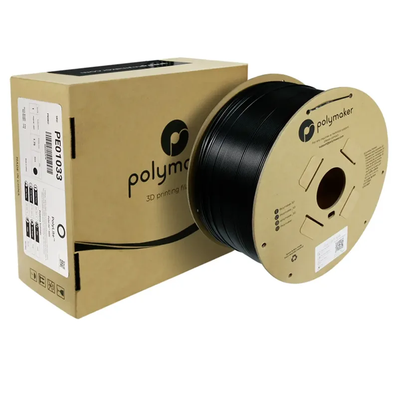 PE01033 PE01033 Filament ABS hitzebeständig, schlagfest, geruchsarm 1.75 mm 3000 g Schwarz PolyLite™ 1 St. von Polymaker – Produktfoto