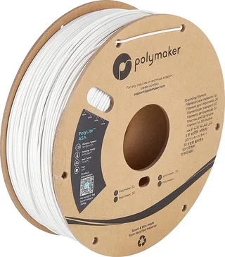 PF01002 PolyLite Filament ASA UV-bestendig, Weerbestendig, Hittebestendig 1.75 mm 1000 g Wit 1 stuk(s) fra Polymaker, Kleurloos – produktbillede 1 af 2