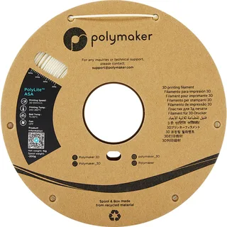 PF01006 Natural Filament ASA UV-bestendig, Weerbestendig, Hittebestendig, Slagvast 1.75 mm 1000 g Natuur Poly från Polymaker, Kleurloos – produktbild 2 av 2