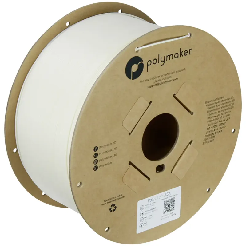 PF01022 PolyLite Filament ASA UV-bestendig, Weerbestendig, Hittebestendig, Slagvast 1.75 mm 3000 g Naturel, Natuur 1 stuk(s) by Polymaker – product photo