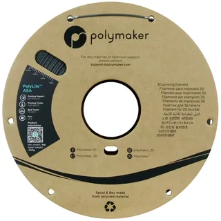 PF01037 Dark Grey Filament ASA UV-bestendig, Weerbestendig, Hittebestendig, Slagvast 1.75 mm 1000 g Donkergri van Polymaker in Kleurloos – productfoto 2 van 2