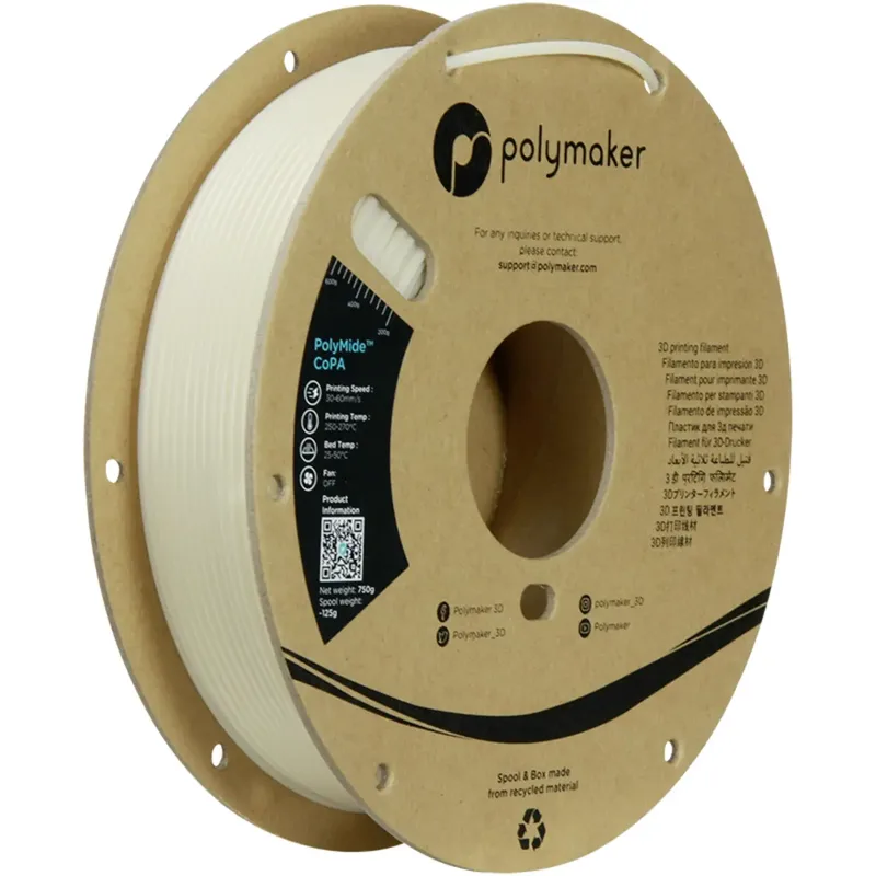 PG05004 CoPA Filament PA-Nylon hitzebeständig, hohe Zugfestigkeit 2.85 mm 750 g Klar PolyMide™ 1 St. von Polymaker – Produktfoto