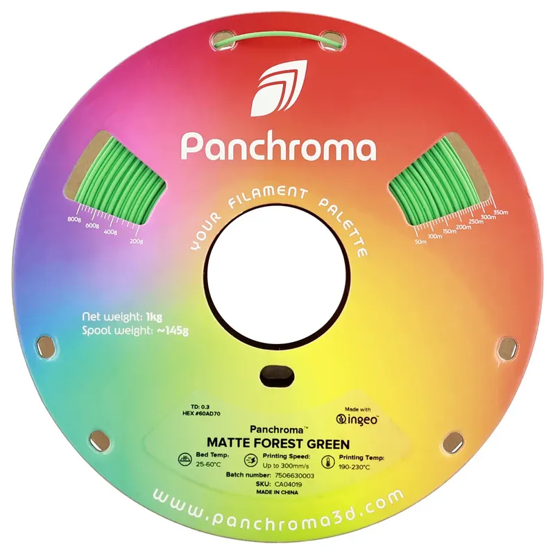 PLA MATTE 1,75mm 1kg POLYMAKER PANCHROMA PolyTerra 3D FILAMENT van Polymaker in Forest Green – productfoto 2 van 2