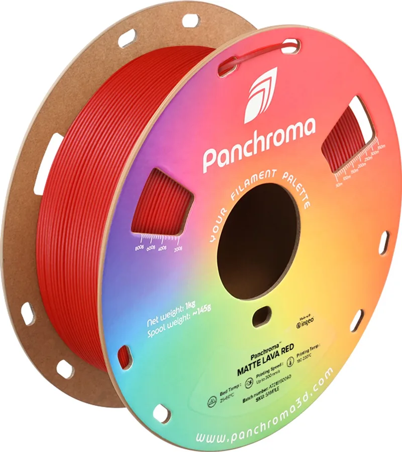 PLA MATTE 1,75mm 1kg POLYMAKER PANCHROMA PolyTerra 3D FILAMENT van Polymaker in Lava Red – productfoto 1 van 2