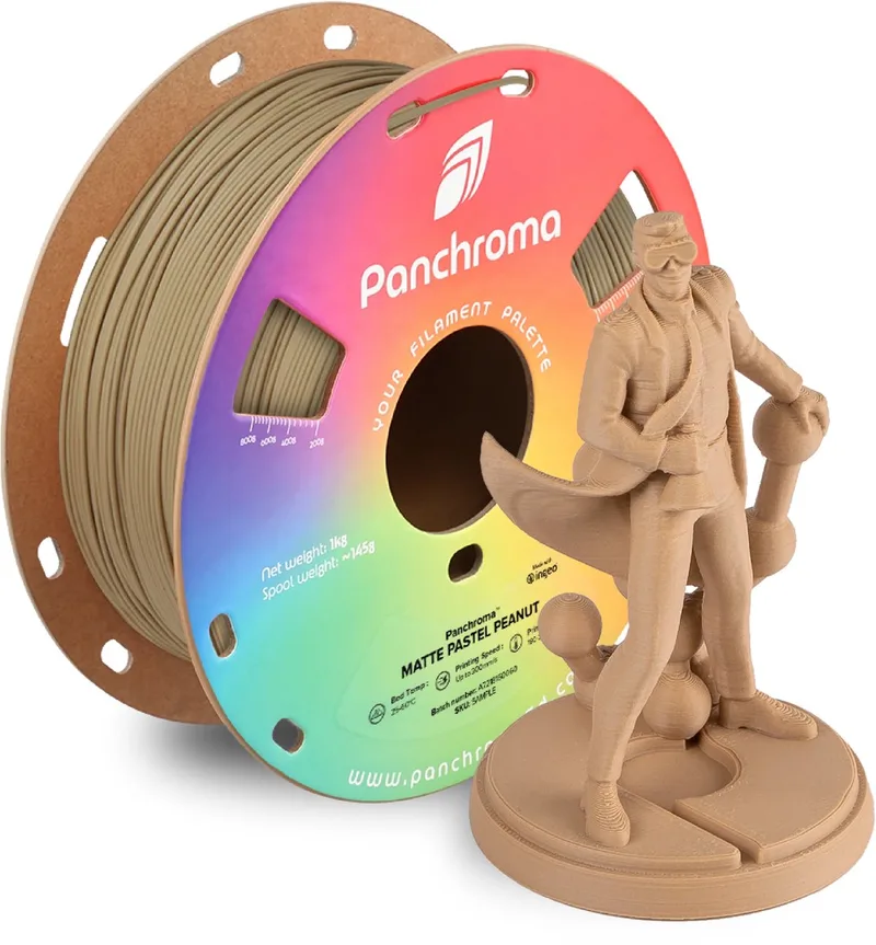 PLA MATTE 1,75mm 1kg POLYMAKER PANCHROMA PolyTerra 3D FILAMENT van Polymaker in Pastel peanut – productfoto 1 van 2